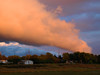 August 10, 2008: Actually I took this photo last night, but I had already posted for the day so I saved it for today.  We had thunderstorms on and off all evening - but we're rewarded by a beautiful sunset.  This was looking off towards the southeast as the sun was setting...the clouds were amazing.